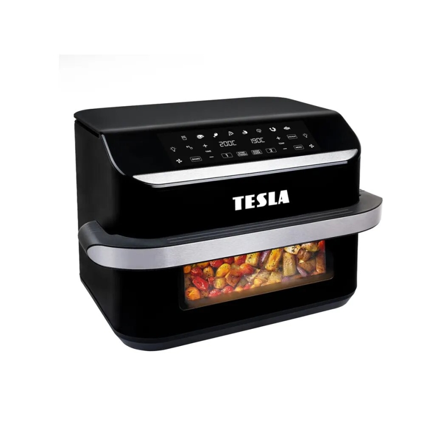 TESLA Electronics AirCook - Многофункционален двоен дигитален фритюрник с горещ въздух 10 l 2400W/230V