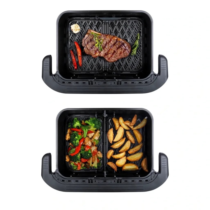 TESLA Electronics AirCook - Многофункционален двоен дигитален фритюрник с горещ въздух 10 l 2400W/230V
