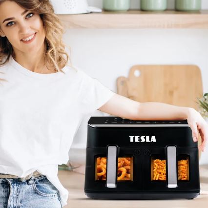 TESLA Electronics AirCook - Многофункционален двоен дигитален фритюрник с горещ въздух 9 l 2400W/230V