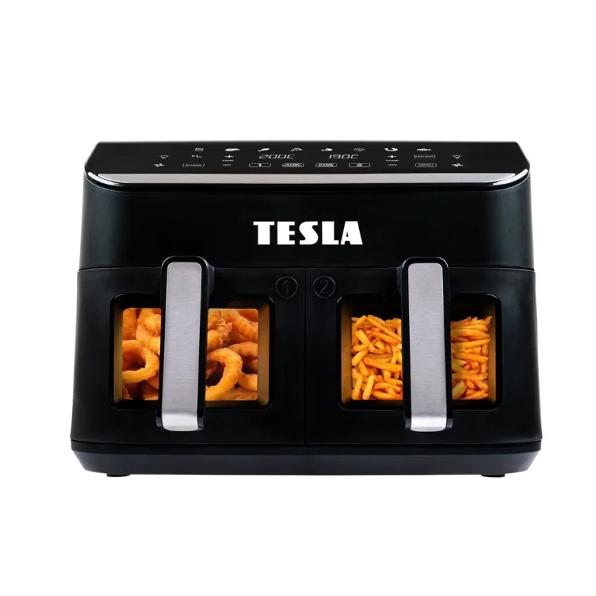 TESLA Electronics AirCook - Многофункционален двоен дигитален фритюрник с горещ въздух 9 l 2400W/230V