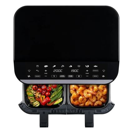 TESLA Electronics AirCook - Многофункционален двоен дигитален фритюрник с горещ въздух 9 l 2400W/230V