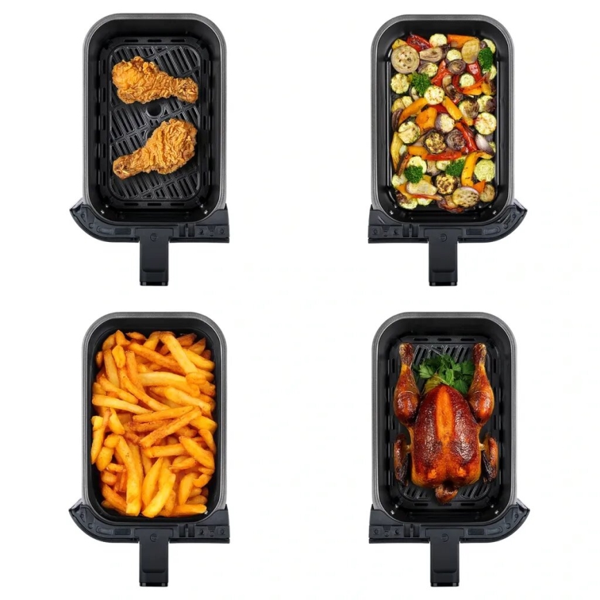 TESLA Electronics AirCook - Многофункционален двоен дигитален фритюрник с горещ въздух 9 l 2400W/230V