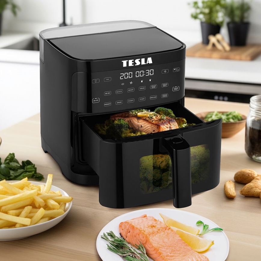 TESLA Electronics AirCook - Многофункционален фритюрник с пара и горещ въздух 5 l 1500W/230V