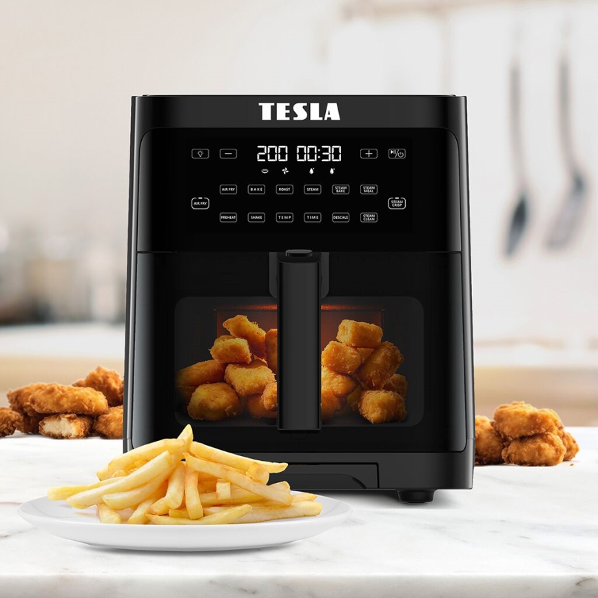 TESLA Electronics AirCook - Многофункционален фритюрник с пара и горещ въздух 5 l 1500W/230V