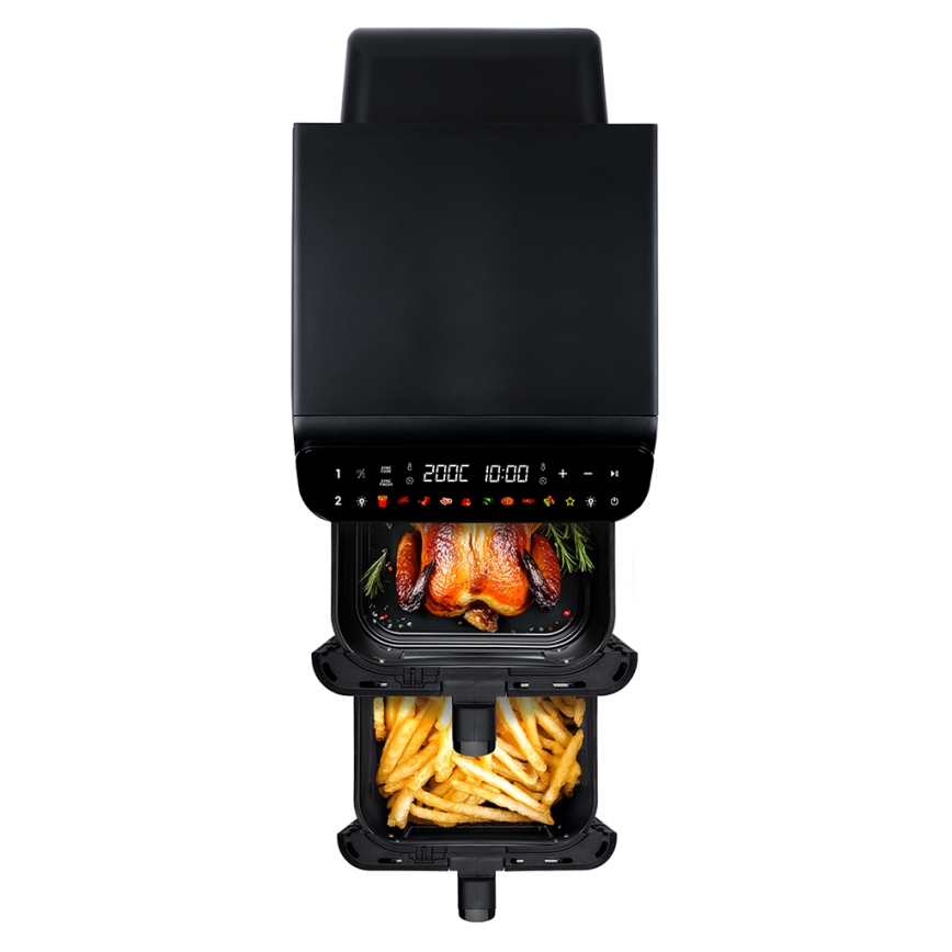 TESLA Electronics AirCook - Мултифункционална цифрова фритюрница с горещ въздух 11 л 2800W/230V черна