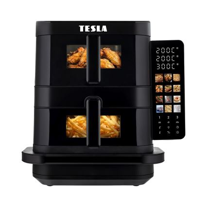 TESLA Electronics AirCook - Тризонова въздушна фритюрница 14,5 l 2800W/230V черна