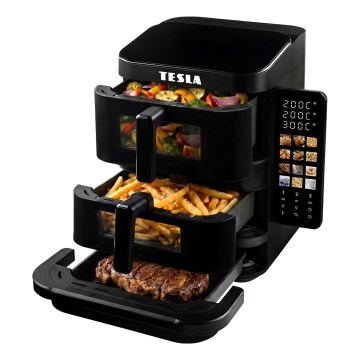 TESLA Electronics AirCook - Тризонова въздушна фритюрница 14,5 l 2800W/230V черна