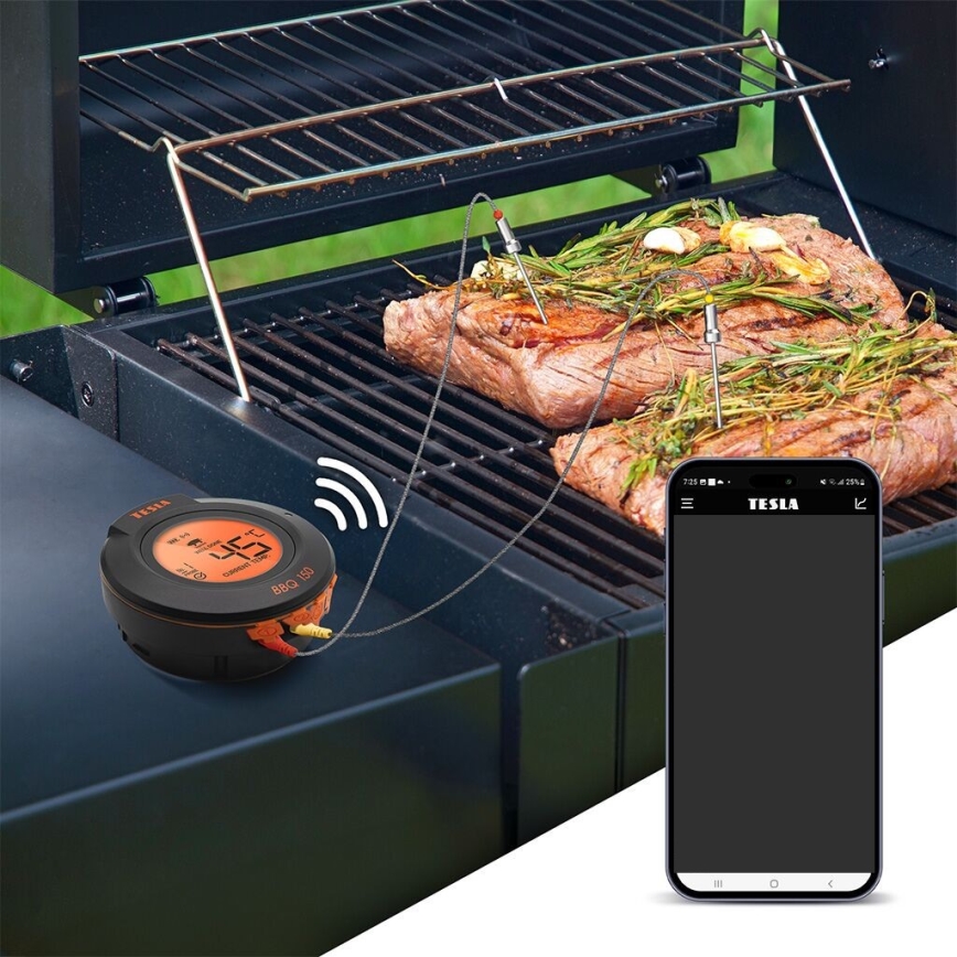 TESLA Electronics Cook - Дигитален термометър за месо със сонда 0-400 °C 2xAA IP65