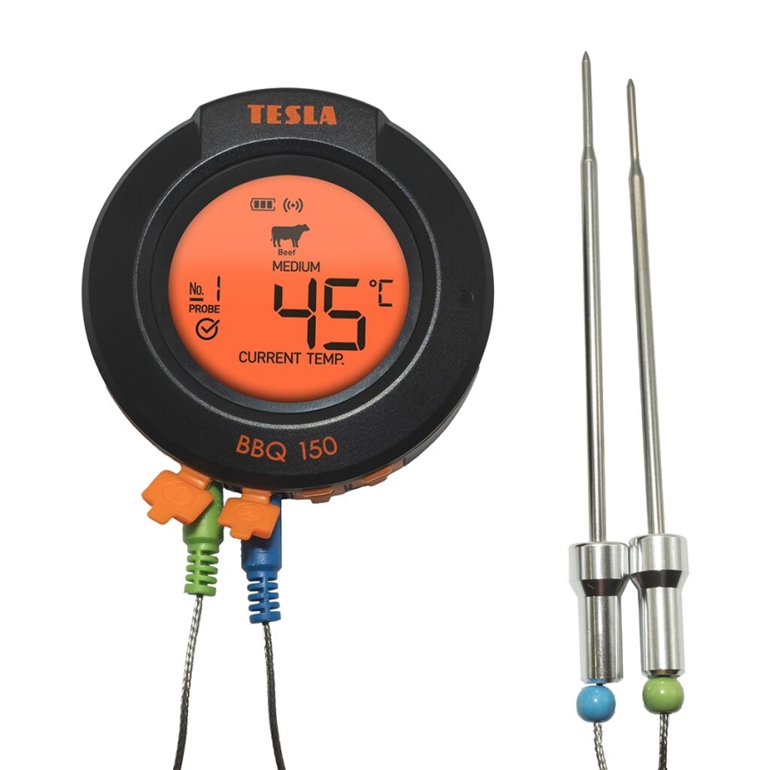 TESLA Electronics Cook - Дигитален термометър за месо със сонда 0-400 °C 2xAA IP65