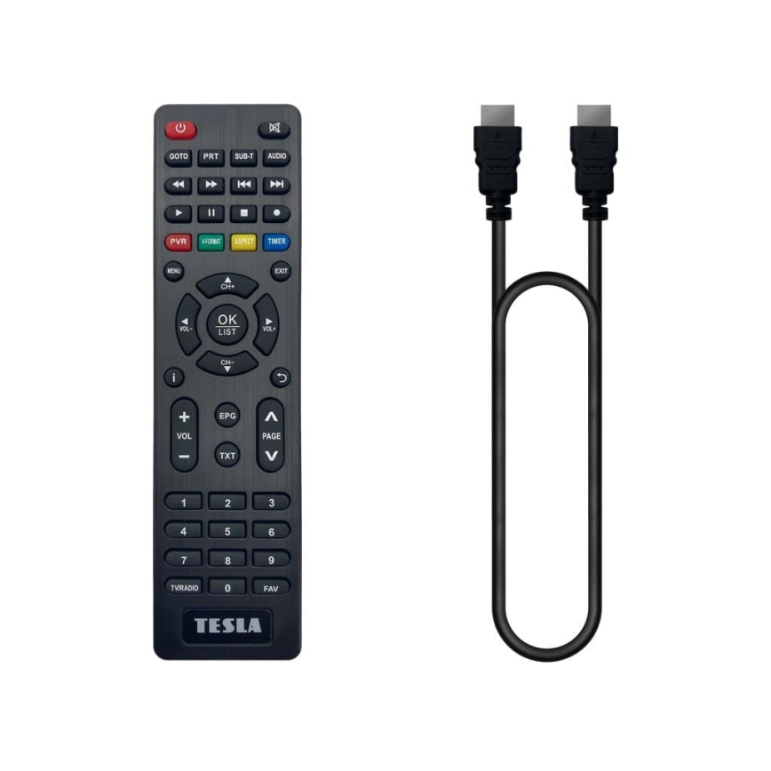 TESLA Electronics - DVB-T2 H.265 (HEVC) приемник 2xAAA + дистанционно управление
