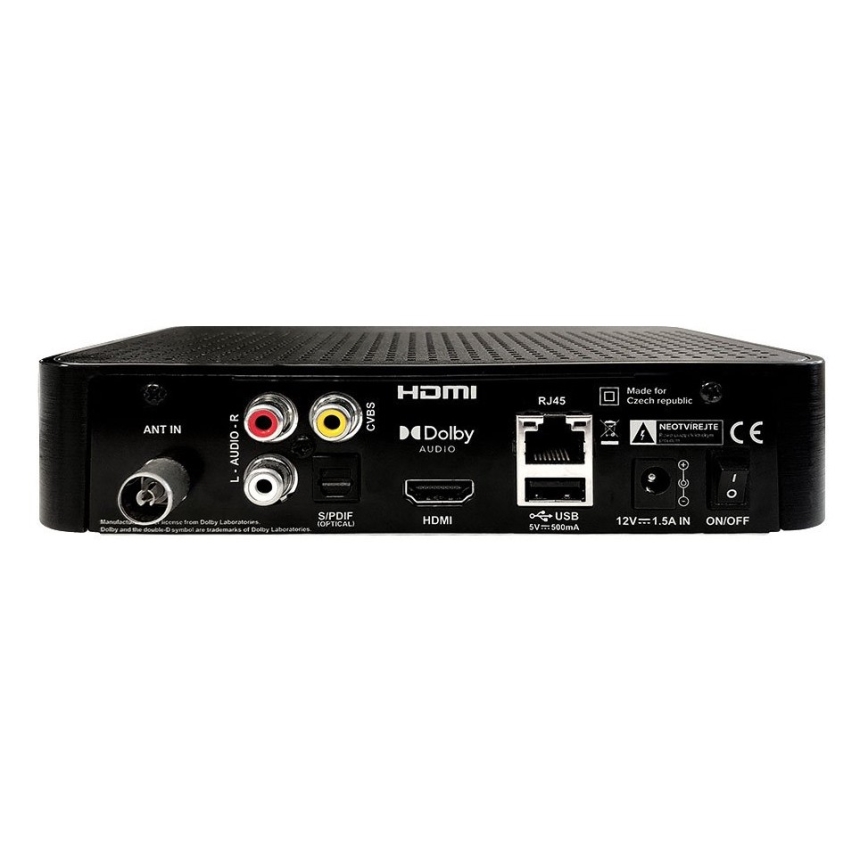 TESLA Electronics - DVB-T2 H.265 (HEVC) приемник с HbbTV, 12V + дистанционно управление