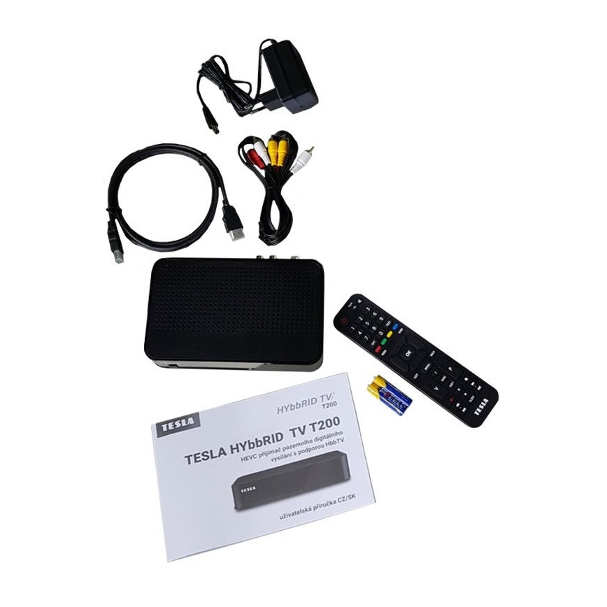 TESLA Electronics - DVB-T2 H.265 (HEVC) приемник с HbbTV, 12V + дистанционно управление