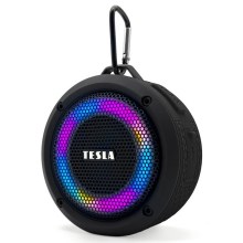 TESLA Electronics - LED RGB Безжична колонка 5W/1200 mAh/3,7V IPX7 черен