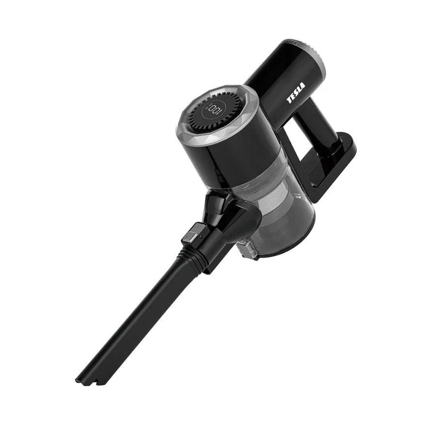 TESLA Electronics PureStar - Гъвкав безжичен прахосмукачка тип пръчка 2в1 150W/2200 mAh черен