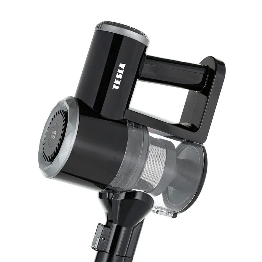 TESLA Electronics PureStar - Гъвкав безжичен прахосмукачка тип пръчка 2в1 150W/2200 mAh черен