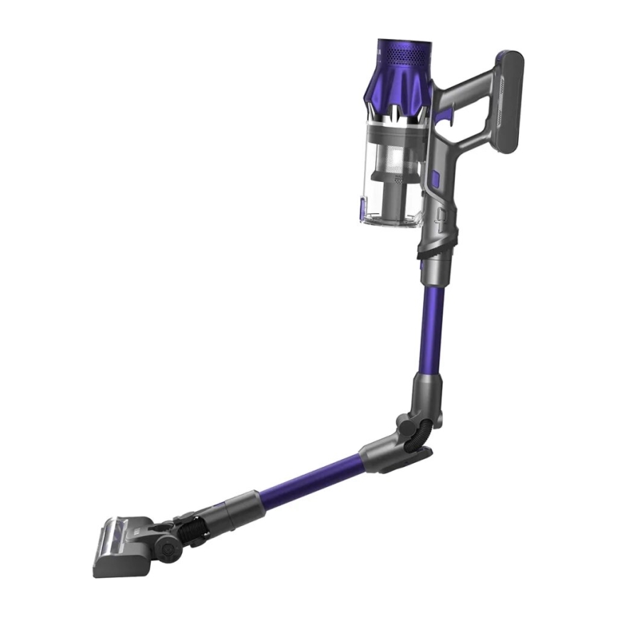 TESLA Electronics PureStar - Гъвкав безжичен прахосмукачка тип пръчка 2в1 250W/2200 mAh сив/лилав