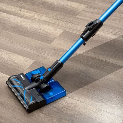 TESLA Electronics PureStar - Гъвкав безжичен прахосмукачка тип пръчка 3 в 1 300W/2200 mAh черно/синьо