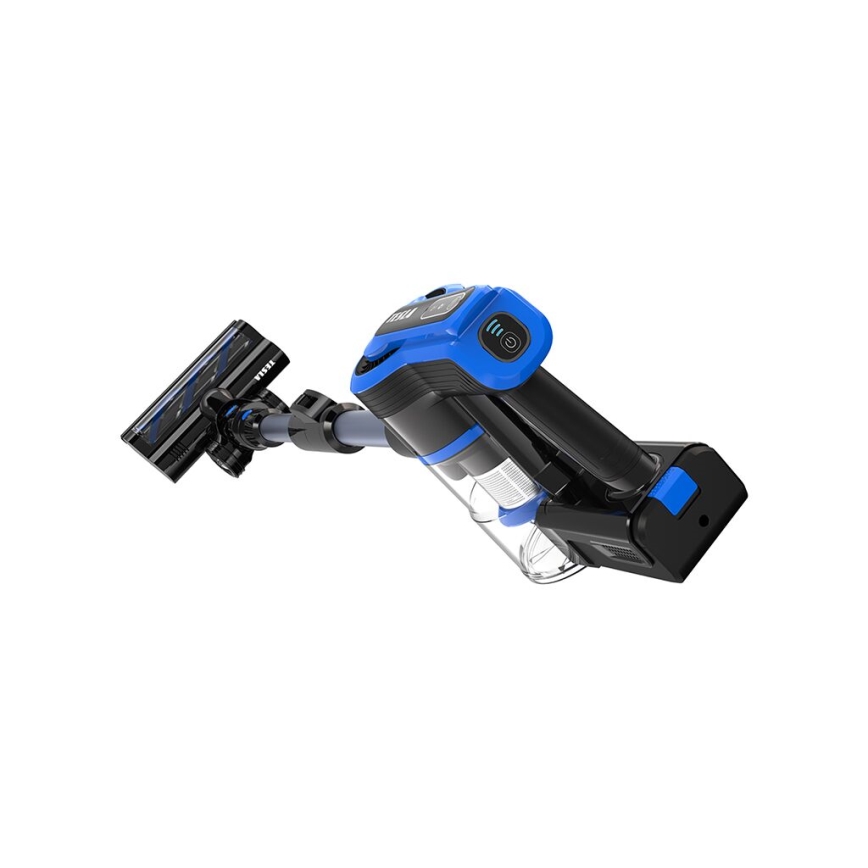 TESLA Electronics PureStar - Гъвкав безжичен прахосмукачка тип пръчка 3 в 1 300W/2200 mAh черно/синьо