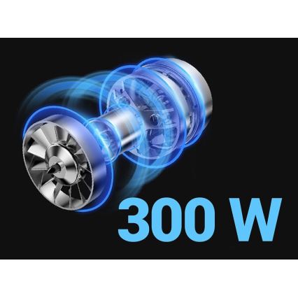 TESLA Electronics PureStar - Гъвкав безжичен прахосмукачка тип пръчка 3 в 1 300W/2200 mAh черно/синьо