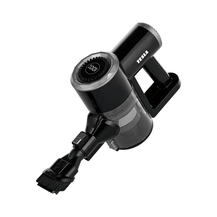 TESLA Electronics PureStar - Гъвкава акумулаторна прахосмукачка с пръчка 2в1 150W/2200 mAh черен