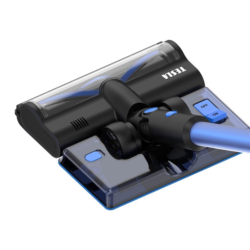 TESLA Electronics PureStar - Гъвкава акумулаторна прахосмукачка с пръчка 3в1 300W/2200 mAh черен/син