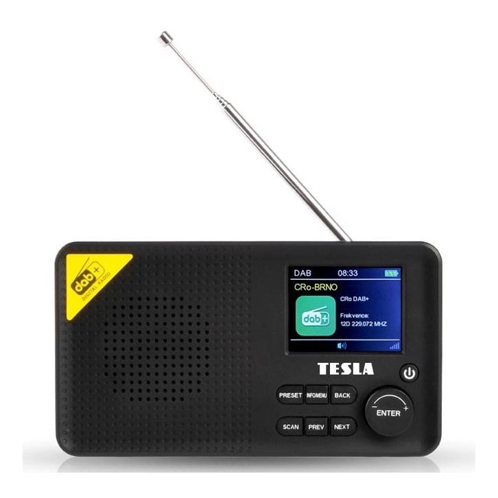 TESLA Electronics - Радио DAB+ FM 5W/4000 mAh черен