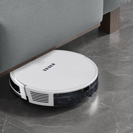 TESLA Electronics RoboStar - Умен роботизиран прахосмукач 2в1 2600 mAh Wi-Fi бял + дистанционно управление