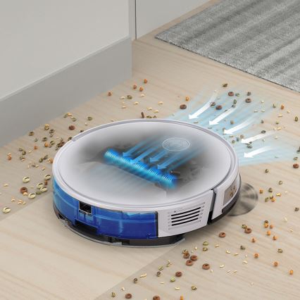 TESLA Electronics RoboStar - Интелигентна прахосмукачка робот 2в1 2600 mAh Wi-Fi бял + дистанционно управление