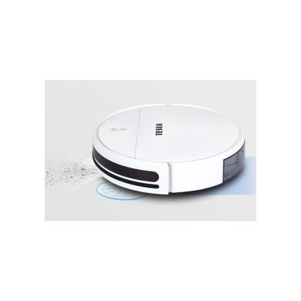 TESLA Electronics RoboStar - Интелигентна прахосмукачка робот 2в1 2500 mAh Wi-Fi Tuya бял + дистанционно управление