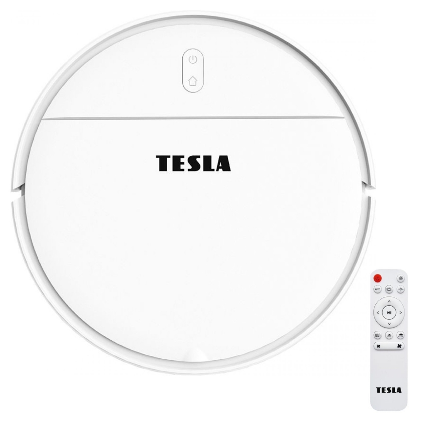 TESLA Electronics RoboStar - Интелигентна прахосмукачка робот 2в1 2500 mAh Wi-Fi Tuya бял + дистанционно управление