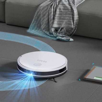 TESLA Electronics RoboStar - Интелигентна прахосмукачка робот 2в1 2600 mAh Wi-Fi бял + дистанционно управление