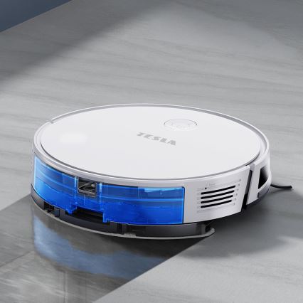 TESLA Electronics RoboStar - Интелигентна прахосмукачка робот 2в1 2600 mAh Wi-Fi бял + дистанционно управление
