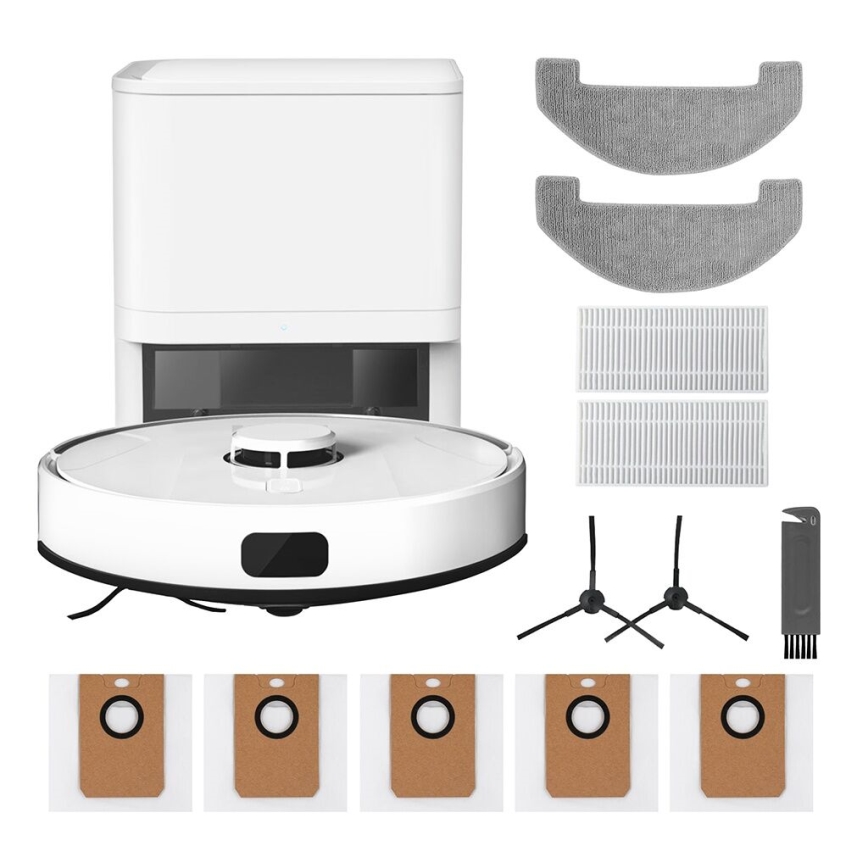 TESLA Electronics RoboStar - Интелигентна прахосмукачка робот 2в1 2600 mAh Wi-Fi бял