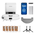 TESLA Electronics RoboStar - Интелигентна роботизирана прахосмукачка 3 в 1 3200 mAh Wi-Fi бяла