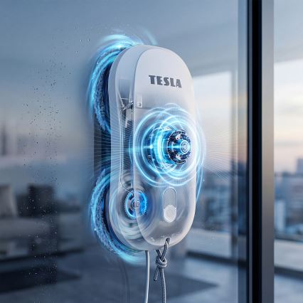 TESLA Electronics RoboStar - Почиствач за прозорци с пулверизатор за вода 72W/230V/500 mAh + дистанционно управление