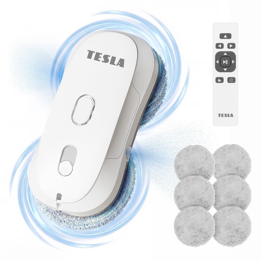 TESLA Electronics RoboStar - Почиствач за прозорци с пулверизатор за вода 72W/230V/500 mAh + дистанционно управление