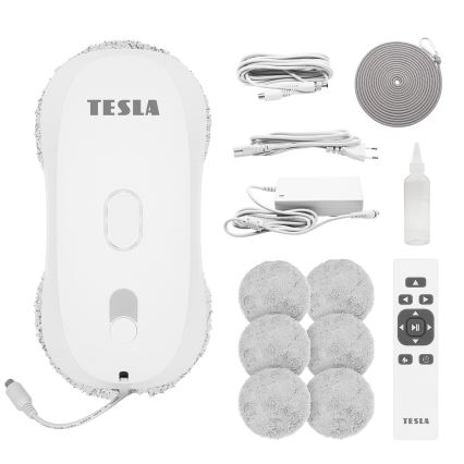 TESLA Electronics RoboStar - Почиствач за прозорци с пулверизатор за вода 72W/230V/500 mAh + дистанционно управление