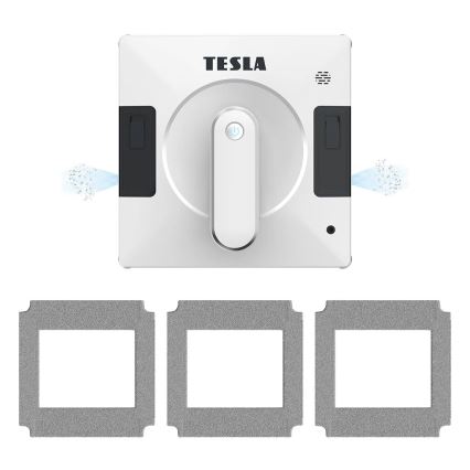 TESLA Electronics RoboStar - Интелигентен уред за почистване на прозорци с двойно разпръскване на вода 72W/230V/500 mAh Wi-Fi + дистанционно управление