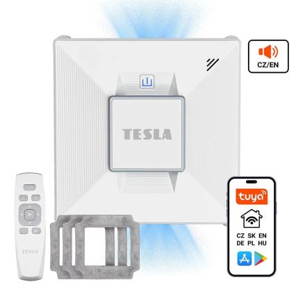 TESLA Electronics RoboStar - Умен почистващ прозорци с водно пръскане 72W/230V/650 mAh Wi-Fi + дистанционно управление