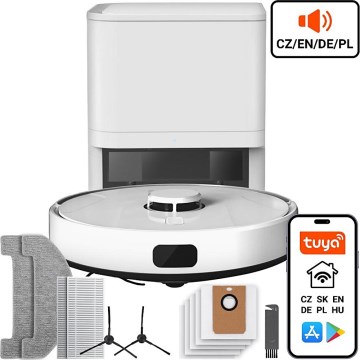 TESLA Electronics RoboStar - Умен роботизиран прахосмукачка 2в1 2600 mAh Wi-Fi бял
