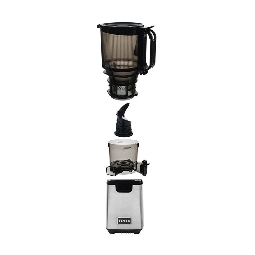 TESLA Electronics SlowJuicer Deluxe - Сокоизстисквачка с ниски обороти 250W/230V неръждаем/черен