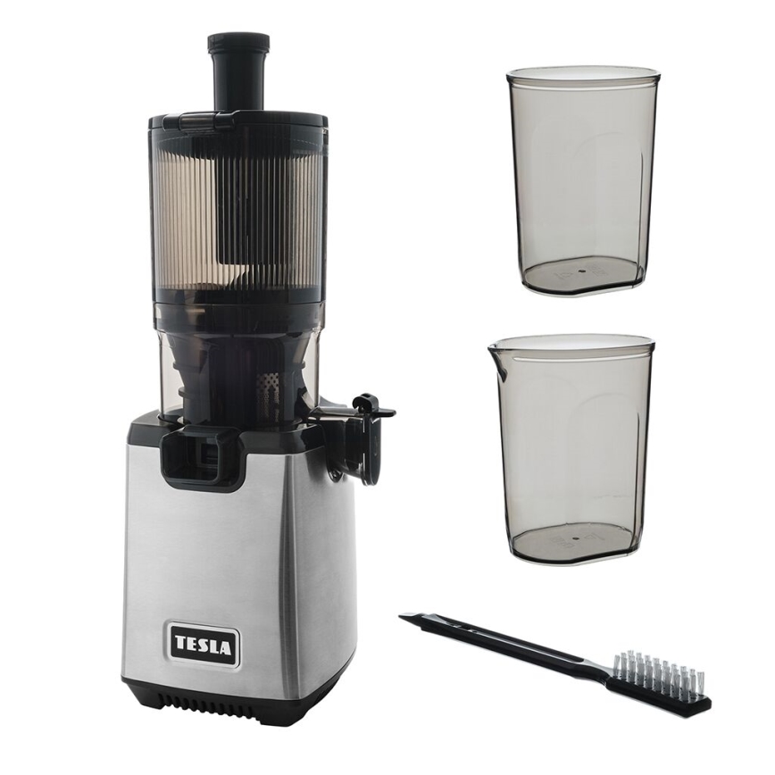 TESLA Electronics SlowJuicer Deluxe - Сокоизстисквачка с ниски обороти 250W/230V неръждаем/черен