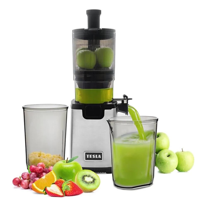 TESLA Electronics SlowJuicer Deluxe - Сокоизстисквачка с ниски обороти 250W/230V неръждаем/черен