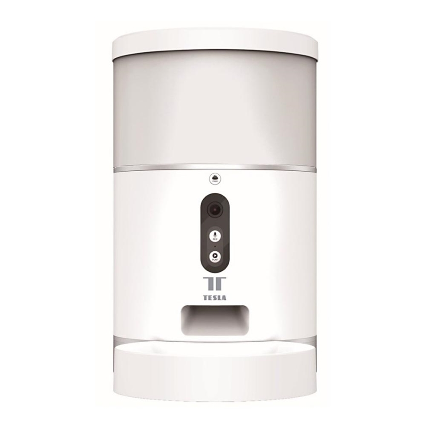 TESLA Smart - Автоматична смарт хранилка с камера за домашни любимци 4 l 5V/3xLR20 Wi-Fi