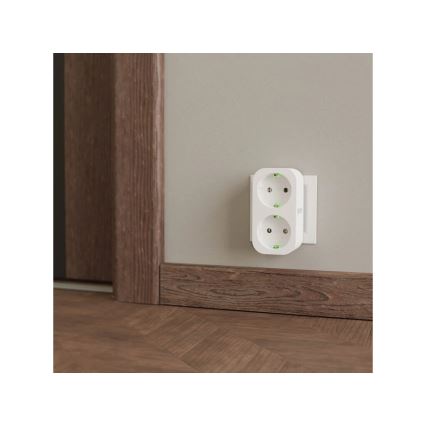 TESLA Smart - Интелигентен разклонител за контакти 2x16A/230V Тип F Wi-Fi Tuya