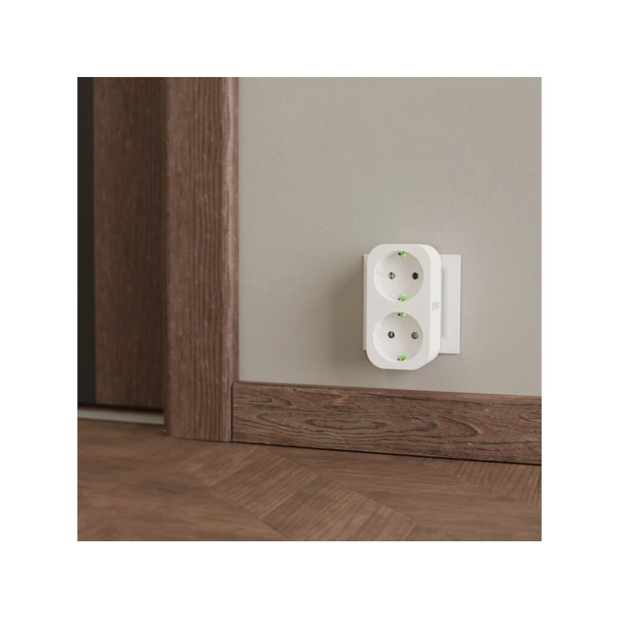 TESLA Smart - Интелигентен разклонител за контакти 2x16A/230V Тип F Wi-Fi Tuya