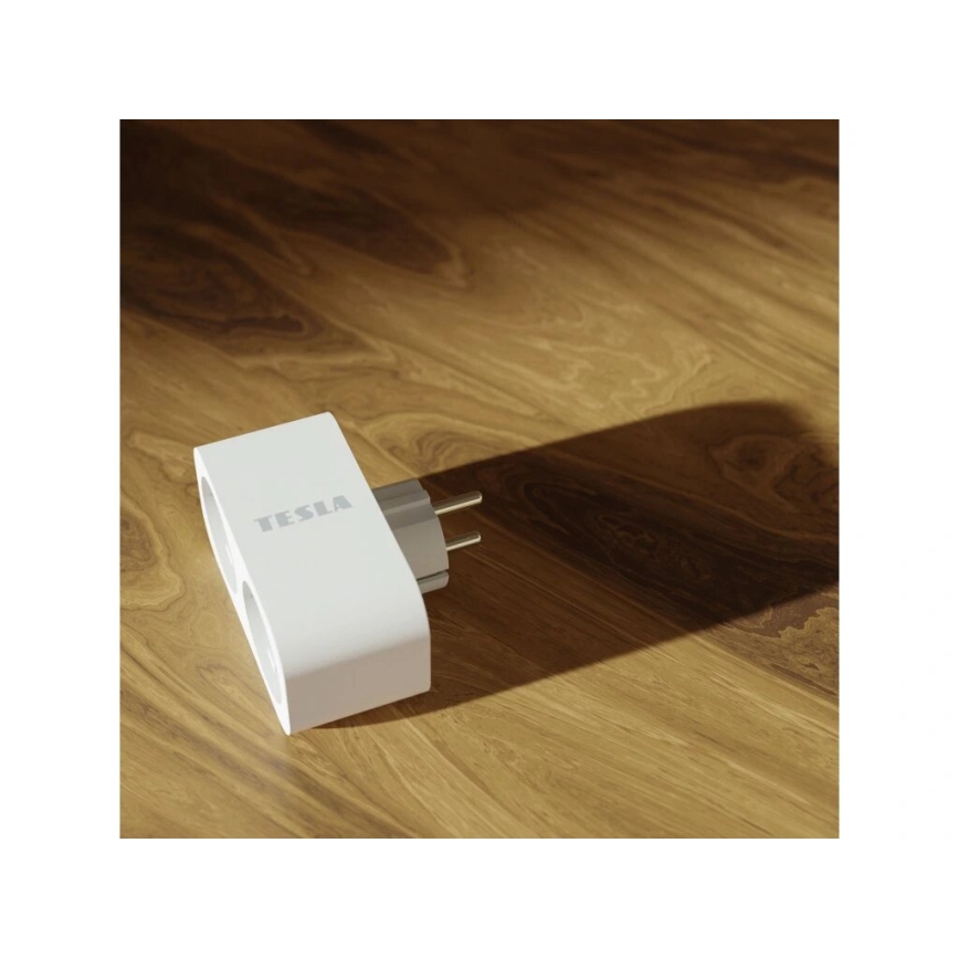 TESLA Smart - Интелигентен разклонител за контакти 2x16A/230V Тип F Wi-Fi Tuya