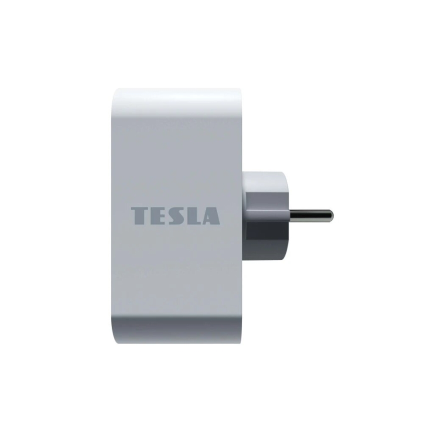 TESLA Smart - Интелигентен разклонител за контакти 2x16A/230V Тип F Wi-Fi Tuya