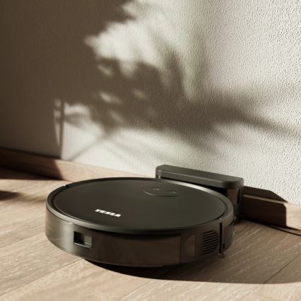 TESLA Smart - Интелигентна прахосмукачка робот 2в1 2000 mAh Wi-Fi черен + дистанционно управление