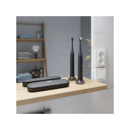 TESLA Smart - Комплект от 4 резервни глави за звукова четка TS400, черен